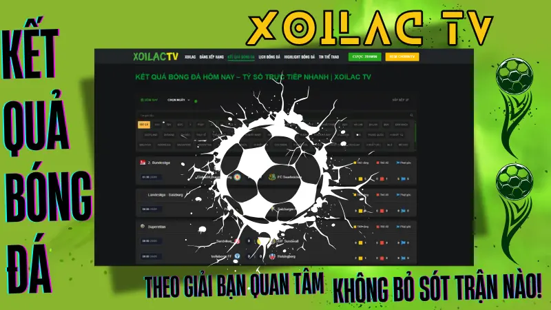 Cập nhật kết quả bóng đá hôm nay theo từng giải đấu tại Xoilac TV
